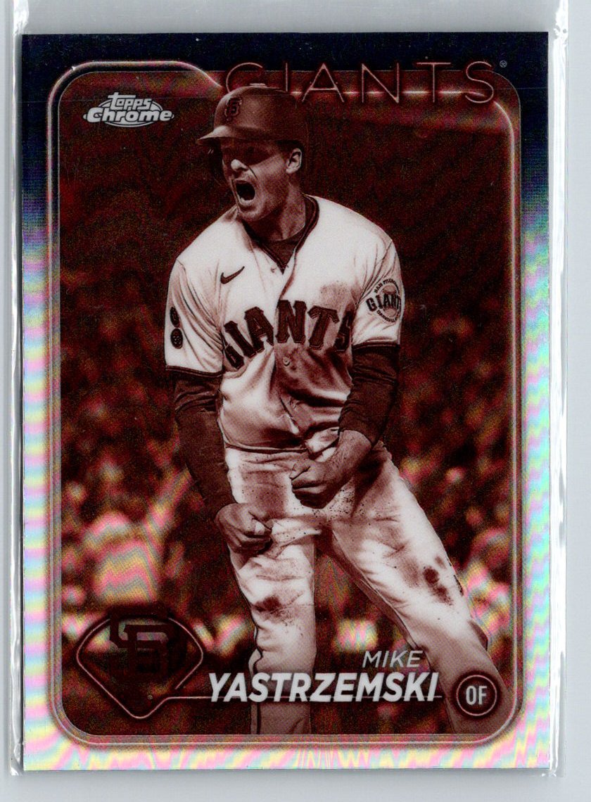 2024 Topps Chrome #87 Mike Yastrzemski Sepia Refractors i45
