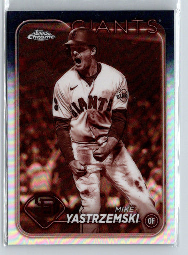 2024 Topps Chrome #87 Mike Yastrzemski Sepia Refractors i45