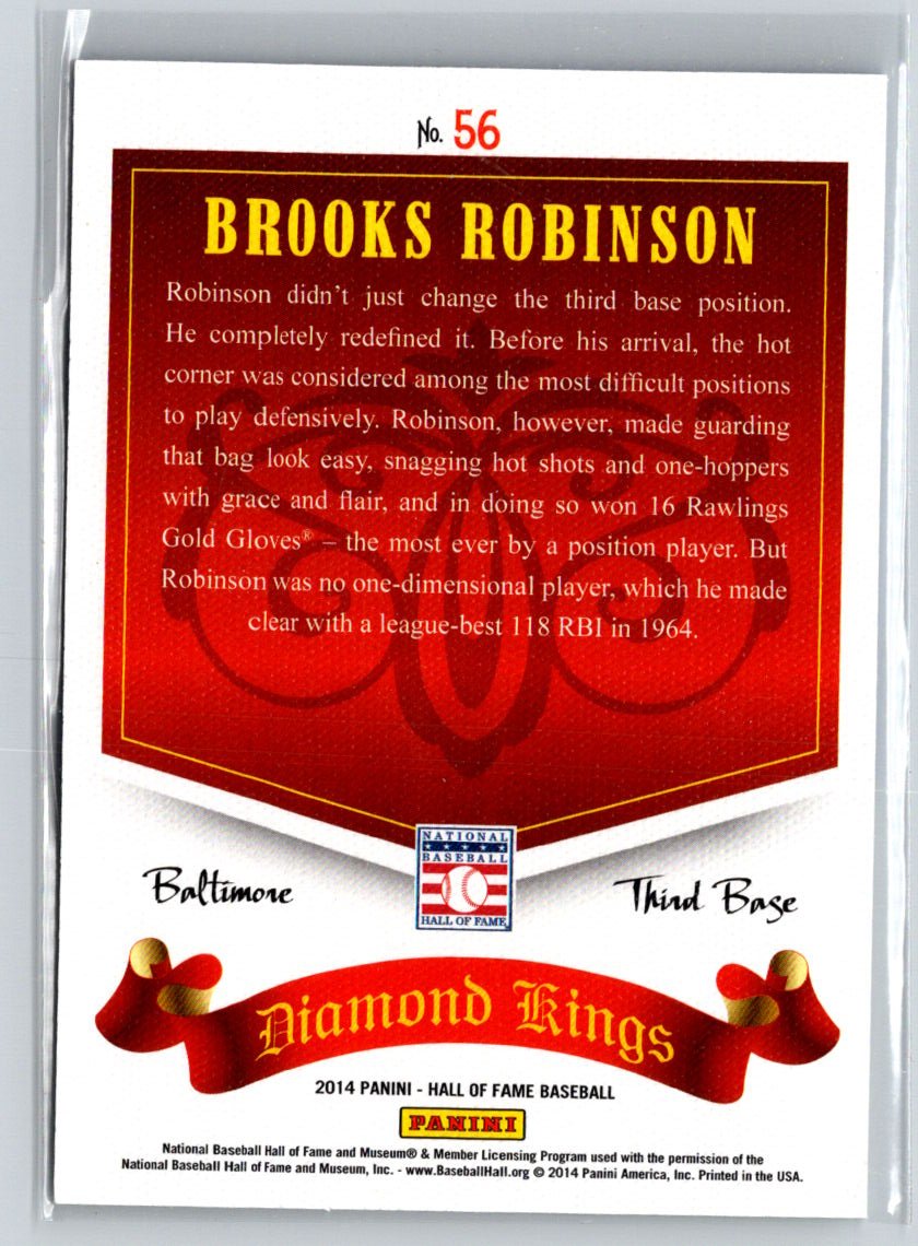 2014 Panini Hall of Fame Diamond Kings Blue #56 Brooks Robinson #/50 i45