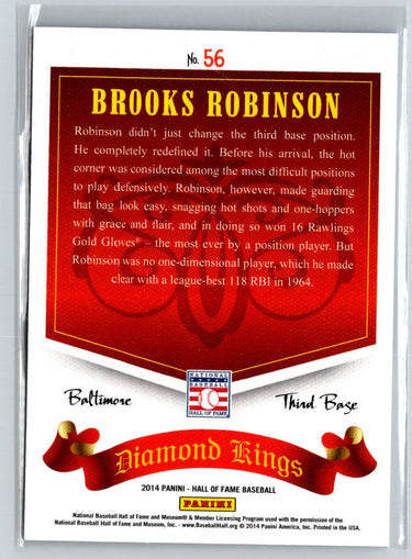 2014 Panini Hall of Fame Diamond Kings Blue #56 Brooks Robinson #/50 i45