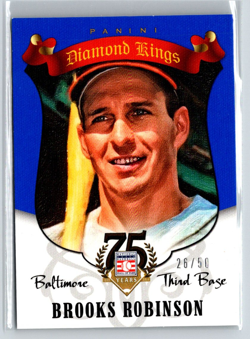 2014 Panini Hall of Fame Diamond Kings Blue #56 Brooks Robinson #/50 i45