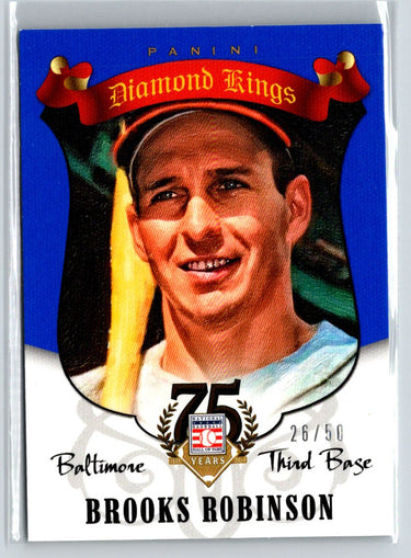 2014 Panini Hall of Fame Diamond Kings Blue #56 Brooks Robinson #/50 i45