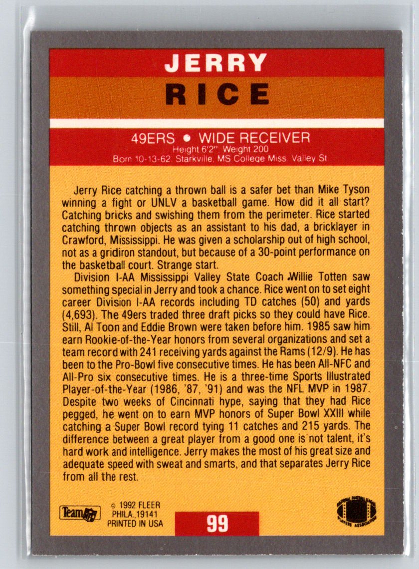 1991 Ultra Update #99 Jerry Rice i45