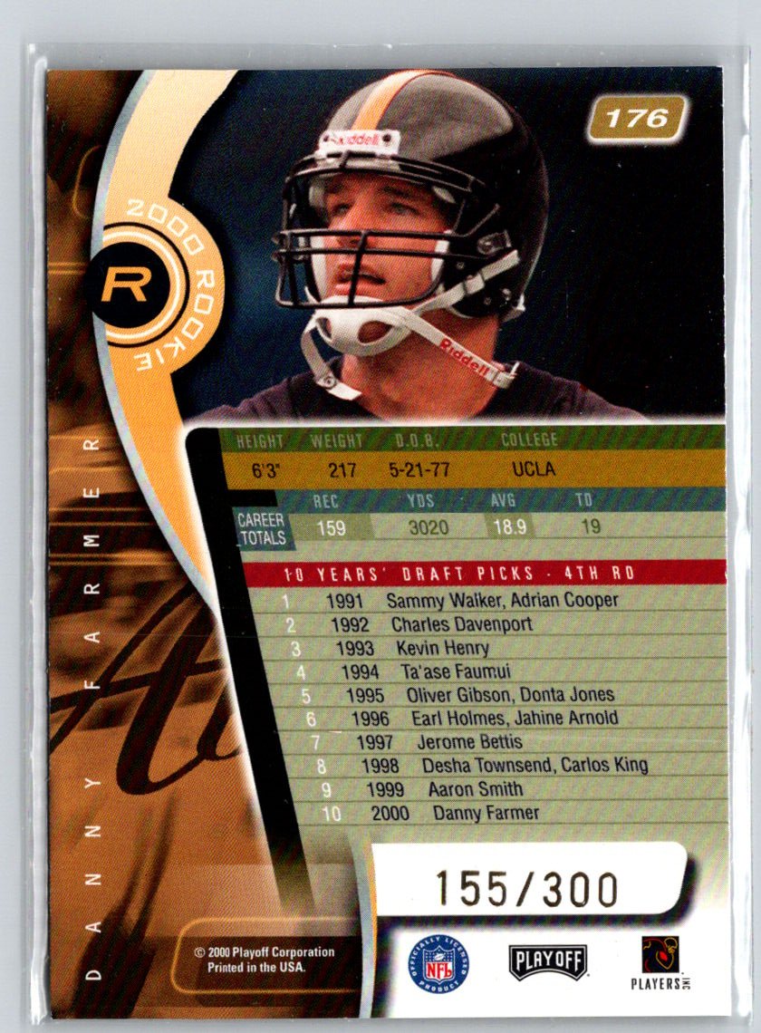2000 Playoff Absolute #176 Danny Farmer Coaches Honors #/300 i46