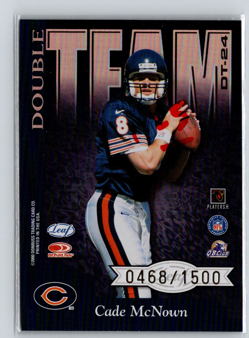 2000 Quantum Leaf #DT-24 Curtis Enis / Cade McNown SN1500 Double Team #/1500 i46