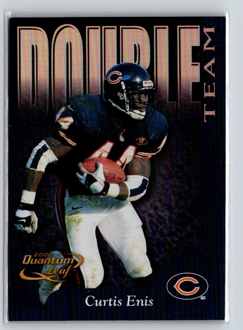 2000 Quantum Leaf #DT-24 Curtis Enis / Cade McNown SN1500 Double Team #/1500 i46