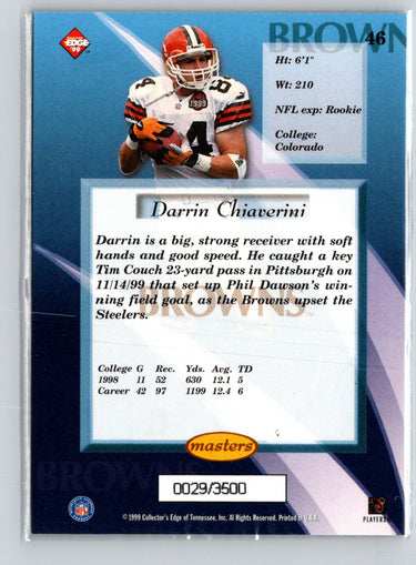 1999 Collector's Edge Masters #46 Darrin Chiaverini HoloSilver #/3500 i47