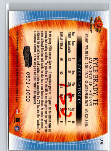 2000 Collector's Edge Masters #79 Kyle Brady HoloSilver #/1000 i46