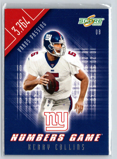 2002 Score #NG-4 Kerry Collins Numbers Game #/3764 i56
