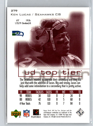 2001 Upper Deck Top Tier #279 Ken Lucas #/2500 i57