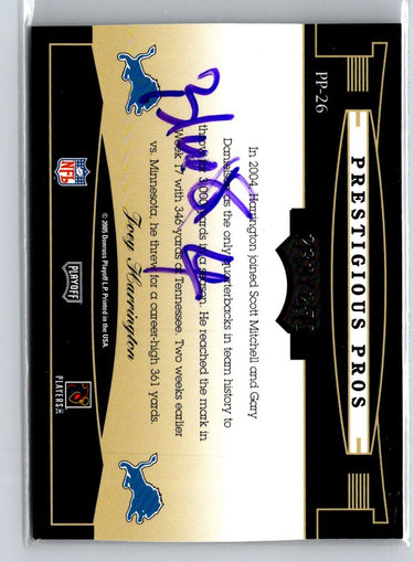 2005 Playoff Prestige #PP-26 Joey Harrington Prestigious Pros Blue #/250 i62