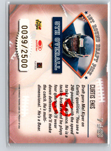 1998 Leaf Rookies & Stars #7 Curtis Enis Freshman Orientation #/2500 i63