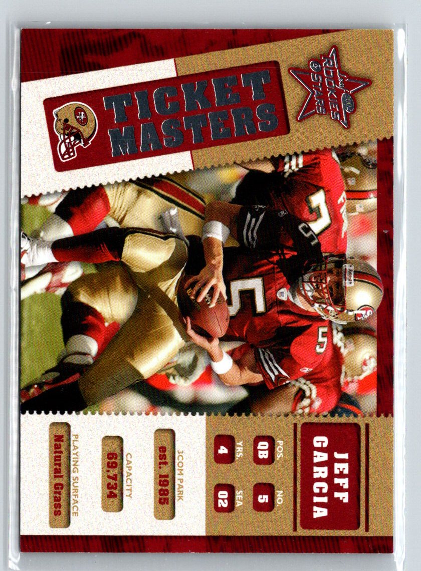 2002 Rookies & Stars #TM-18 Jeff Garcia Garrison Hearst Ticket Masters /2500 i57