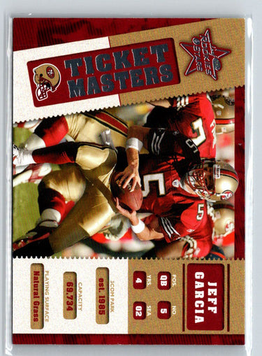 2002 Rookies & Stars #TM-18 Jeff Garcia Garrison Hearst Ticket Masters /2500 i57