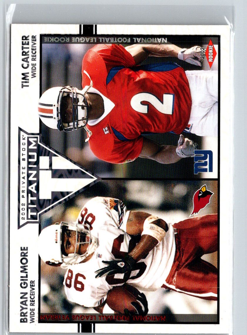 2002 Pacific Private Stock Titanium #105 Bryan Gilmore Tim Carter Red #/275 i62