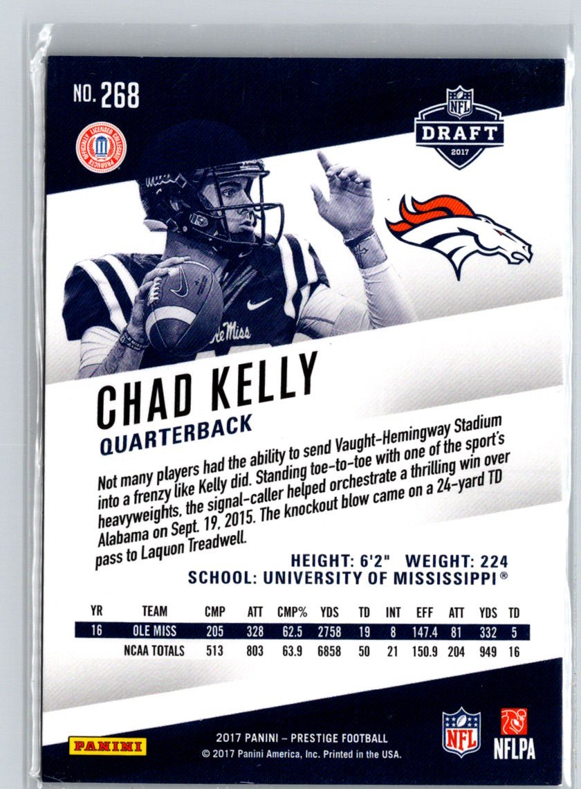 2017 Panini Prestige #268 Chad Kelly Rookie Xtra Points Green #/150 i58