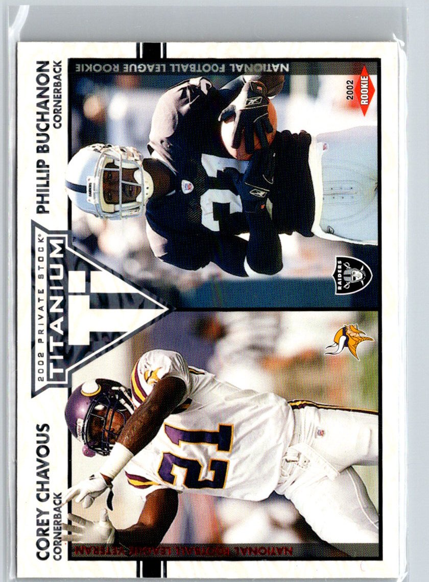 2002 Pacific Stock Titanium #143 Corey Chavous Phillip Buchanon Red #/275 i62