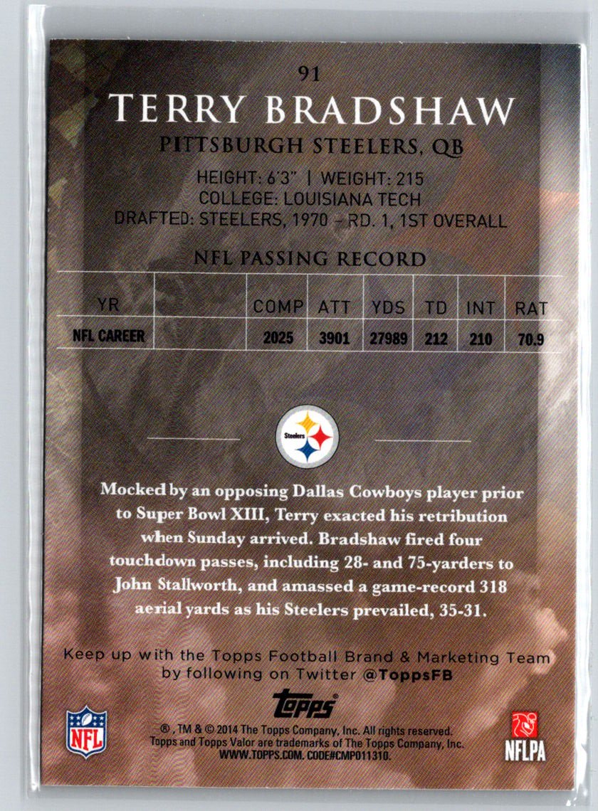 2014 Topps Valor #91 Terry Bradshaw i58