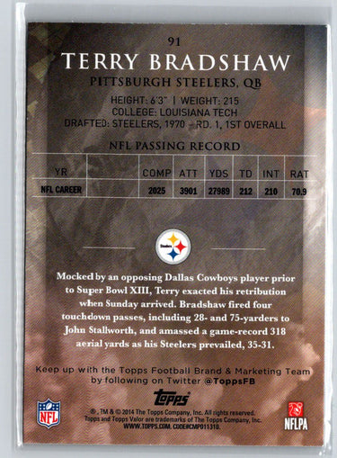 2014 Topps Valor #91 Terry Bradshaw i58