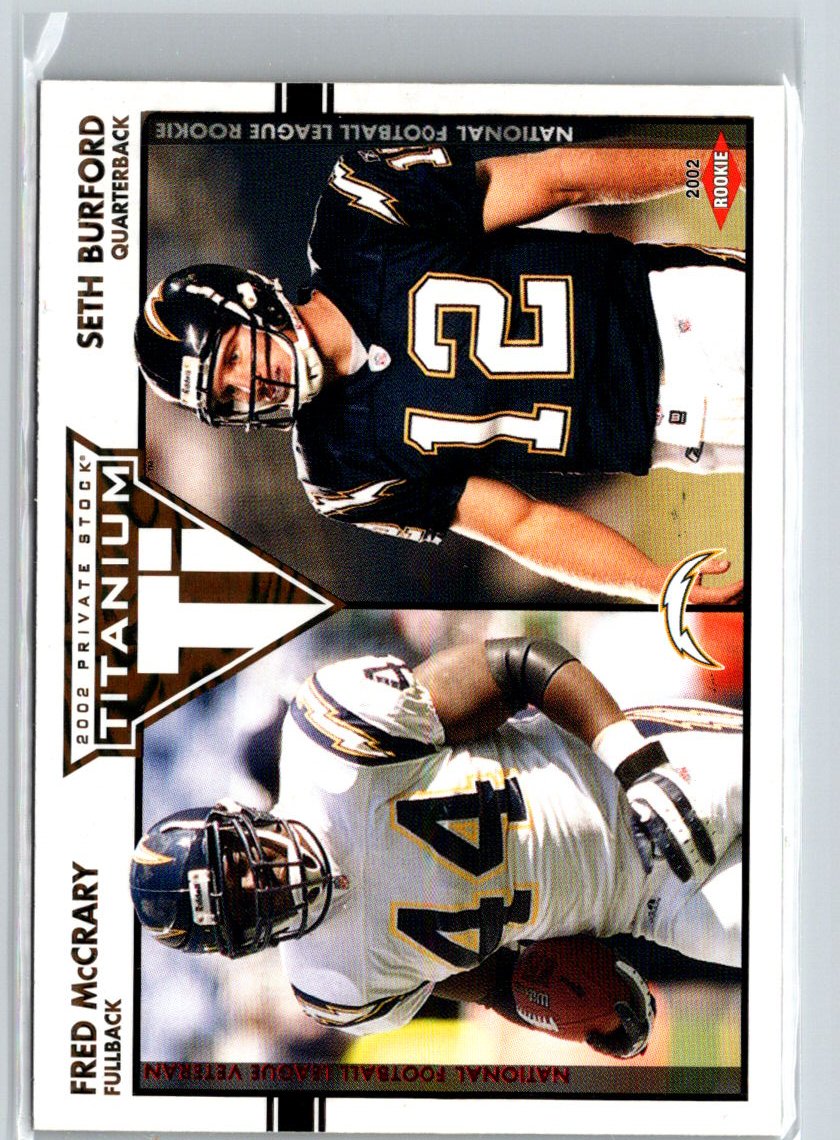2002 Pacific Stock Titanium #162 Fred McCrary / Seth Burford Red #/275 i62