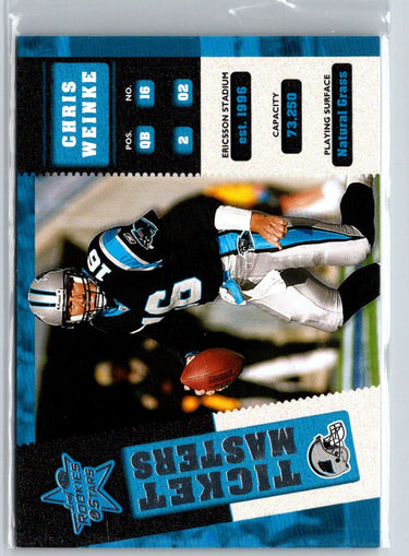 2002 Rookies & Stars #TM-4 Chris Weinke DeShaun Foster Ticket Masters #/2500 i57
