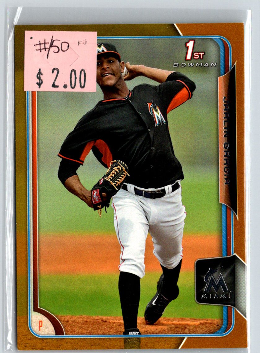 2015 Bowman - Prospects Gold #BP148 Jarlin Garcia #/50 i62