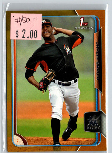 2015 Bowman - Prospects Gold #BP148 Jarlin Garcia #/50 i62