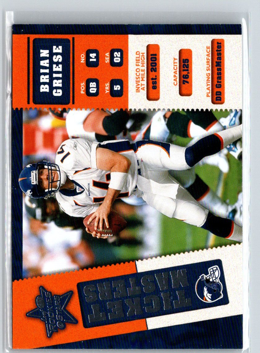 2002 Rookies & Stars #TM-8 Brian Griese Ashley Lelie Ticket Masters #/2500 i57