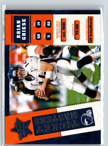 2002 Rookies & Stars #TM-8 Brian Griese Ashley Lelie Ticket Masters #/2500 i57