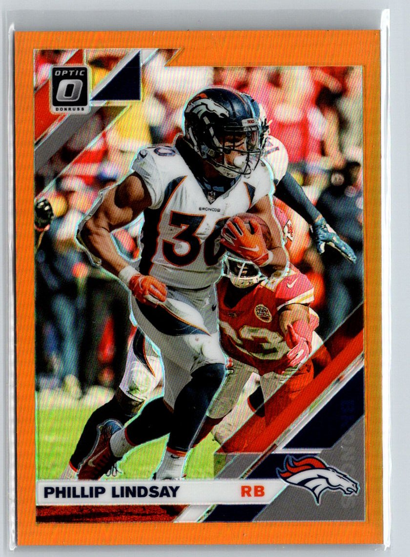 2019 Donruss Optic #32 Phillip Lindsay Orange #/199 i61