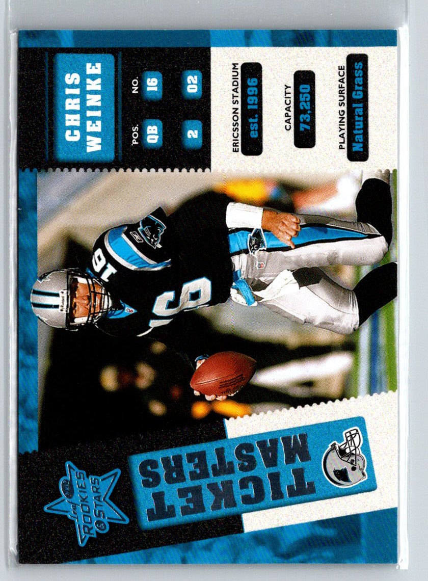 2002 Rookies & Stars #TM-4 Chris Weinke DeShaun Foster Ticket Masters #/2500 i57