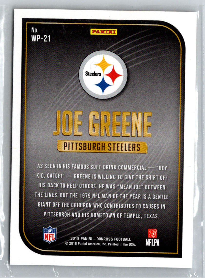 2018 Donruss #WP-21 Joe Greene Walter Payton NFL Man of the Year i70