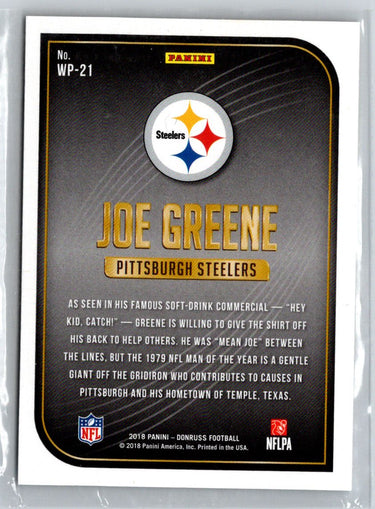 2018 Donruss #WP-21 Joe Greene Walter Payton NFL Man of the Year i70