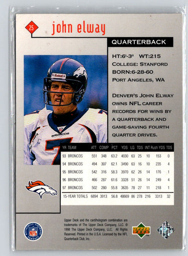 1998 Upper Deck Black Diamond Rookie Edition #25 John Elway i71