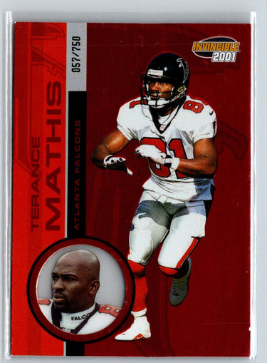 2001 Pacific Invincible #13 Terance Mathis Red #/750 i57