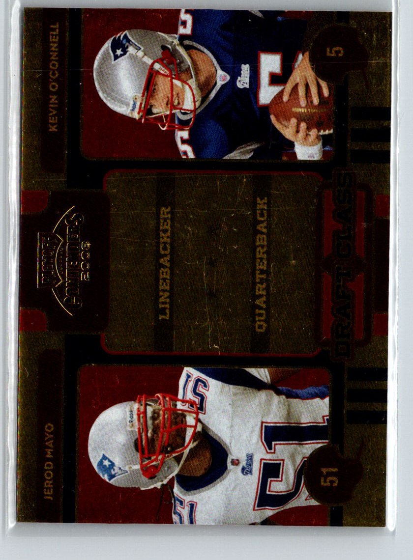 2008 Playoff Contenders #22 Jerod Mayo / Kevin O'Connell Draft Class #/500 i64