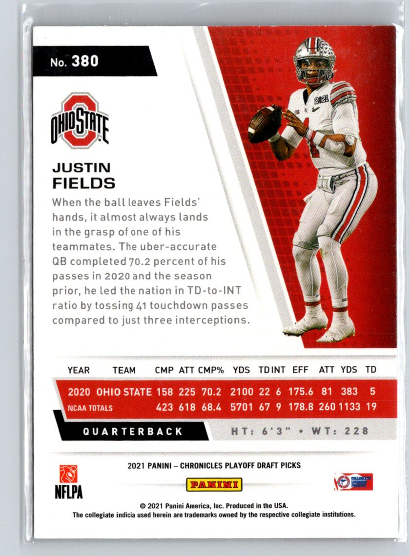 2021 Panini Chronicles Draft Picks #380 Justin Fields i70