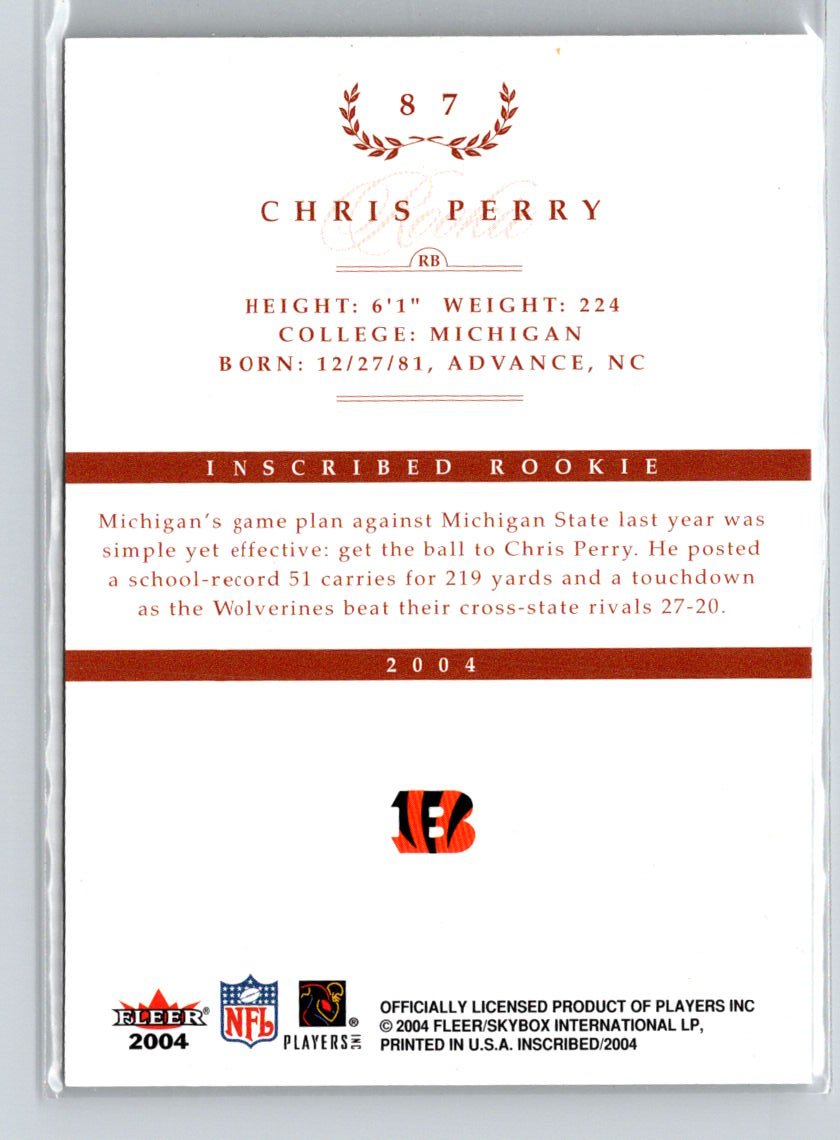 2004 Fleer Inscribed #87 Chris Perry #/750 i65