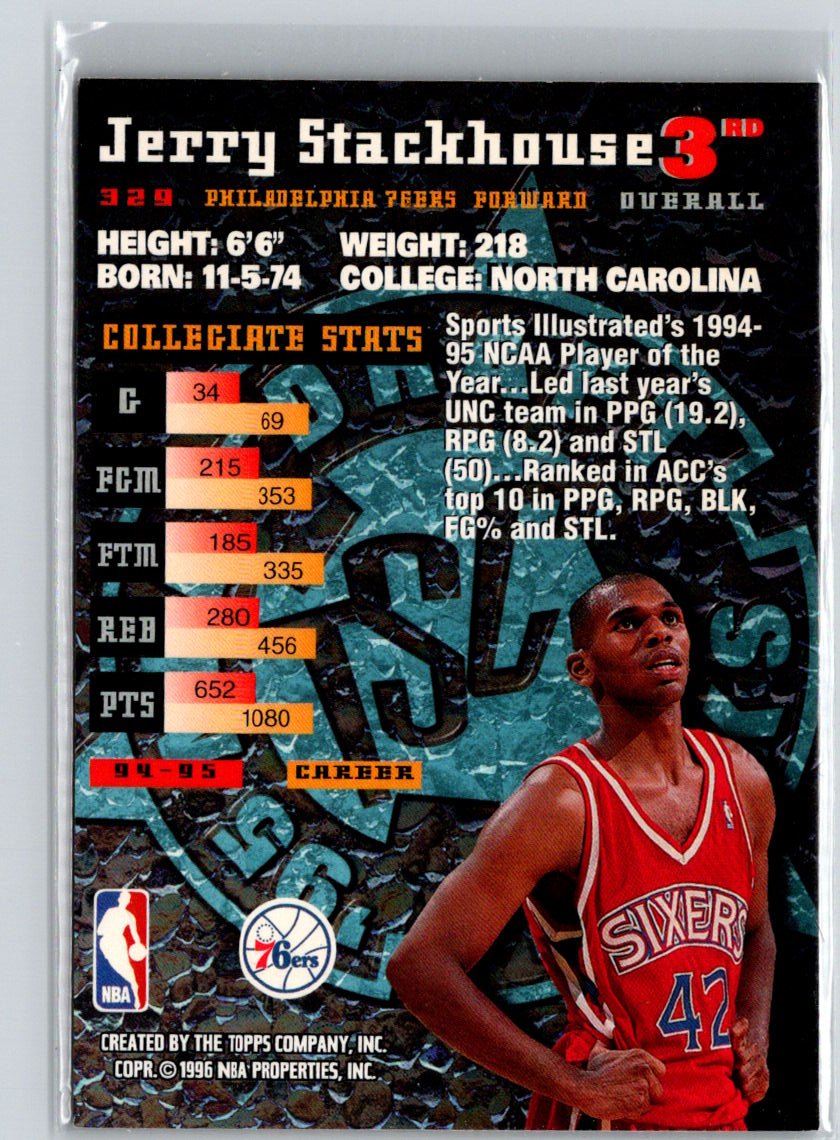 1995-96 Stadium Club #329 Jerry Stackhouse i72