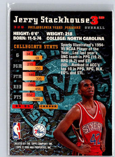 1995-96 Stadium Club #329 Jerry Stackhouse i72