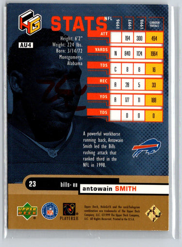 1999 Upper Deck HoloGrFX #AU4 Antowain Smith AuSome i64