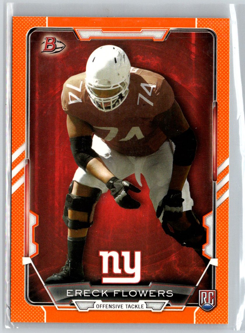 2015 Bowman #21 Ereck Flowers Rookies Orange #/299 i65