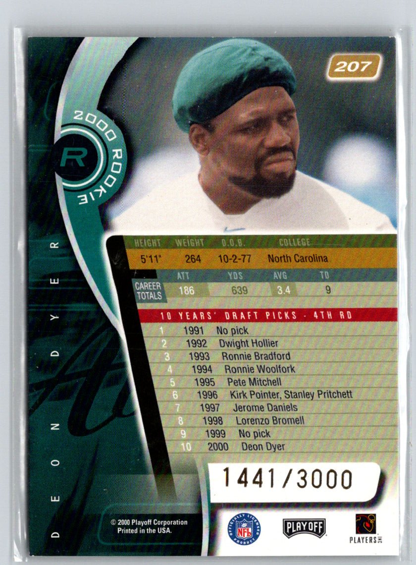 2000 Playoff Absolute #207 Deon Dyer #/3000 i64