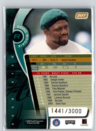 2000 Playoff Absolute #207 Deon Dyer #/3000 i64