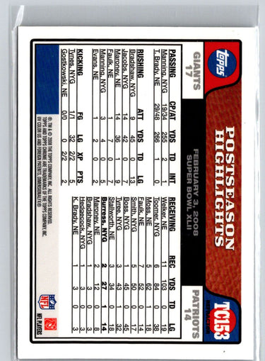2008 Topps Chrome #TC153 Plaxico Burress Refractors i69