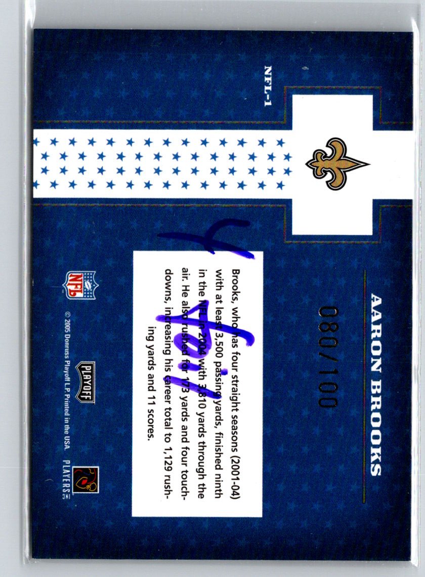 2005 Playoff Prestige #NFL-1 Aaron Brooks Stars of the NFL Foil #/100 i63