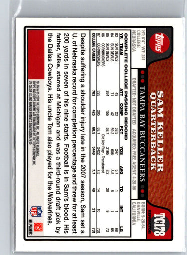 2008 Topps Chrome #TC178 Sam Keller Blue Refractors i70
