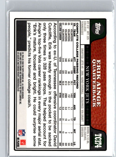 2008 Topps Chrome #TC174 Erik Ainge Blue Refractors i70