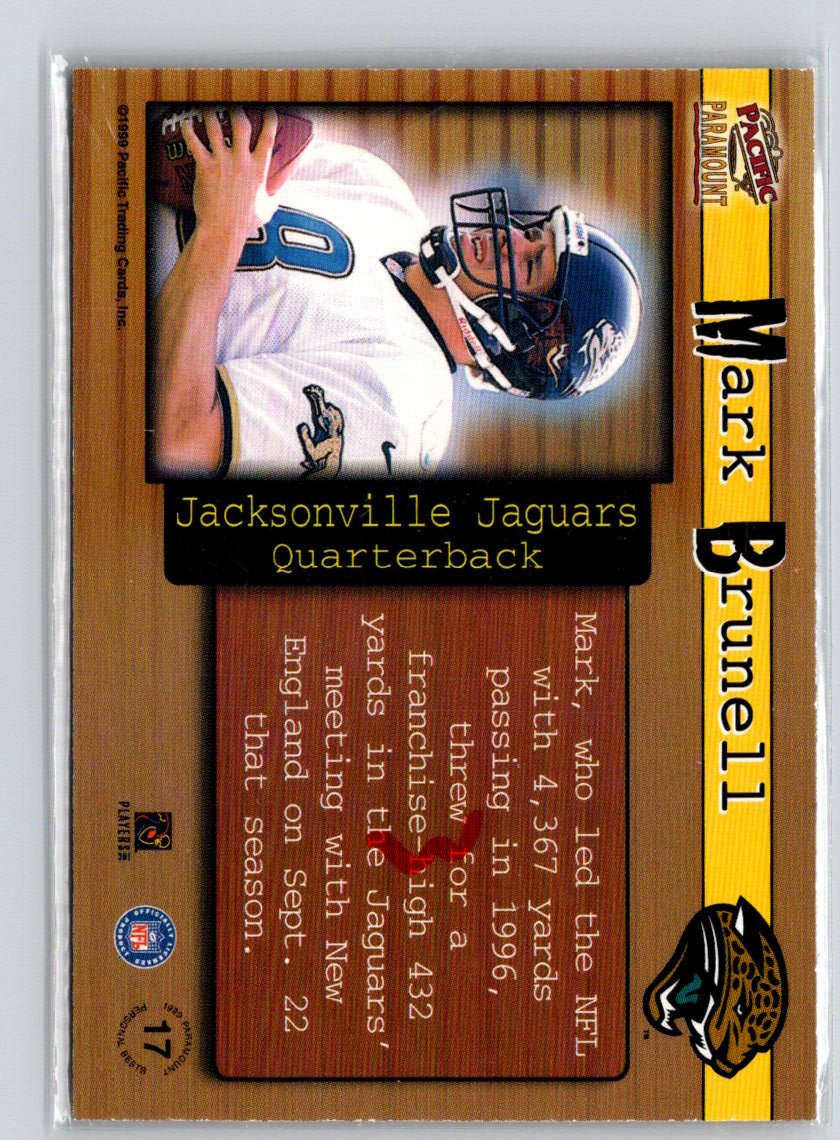 1999 Pacific Paramount #17 Mark Brunell Personal Bests i64