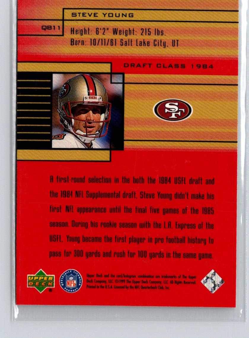 1999 Upper Deck #QB11 Steve Young Quarterback Class i73